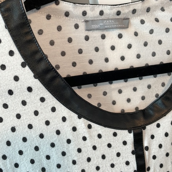 Zara Polka Dot Top, Size S - Picture 2 of 7